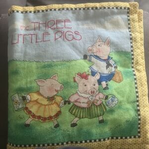Mary Engelbreit Book The Three Little Pigs Fabric Cloth Travel Soft Classic